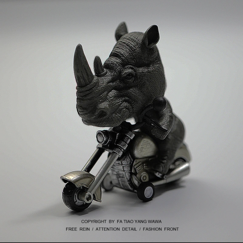 Punk rhino desktop ornaments