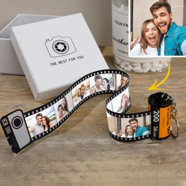 Custom Colorful Camera Roll Keychain Romantic Personalized Gifts