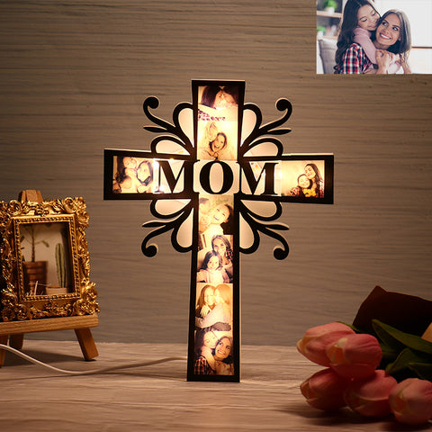 Custom photo cross led light decoration