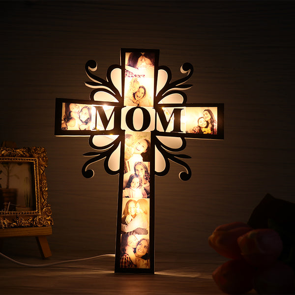 Custom photo cross led light decoration