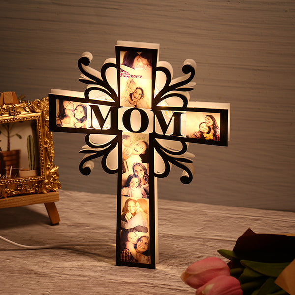 Custom photo cross led light decoration