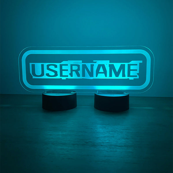 Personalised XL size gamer tag LED lights