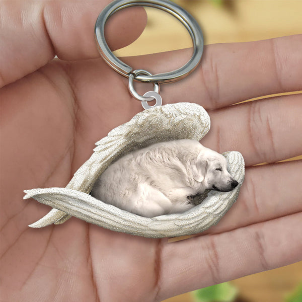 Great pyrenees Sleeping Angel Acrylic Keychain